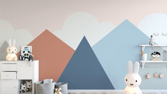 Chambre enfant montages colorées