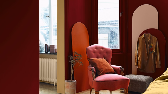 red bedroom