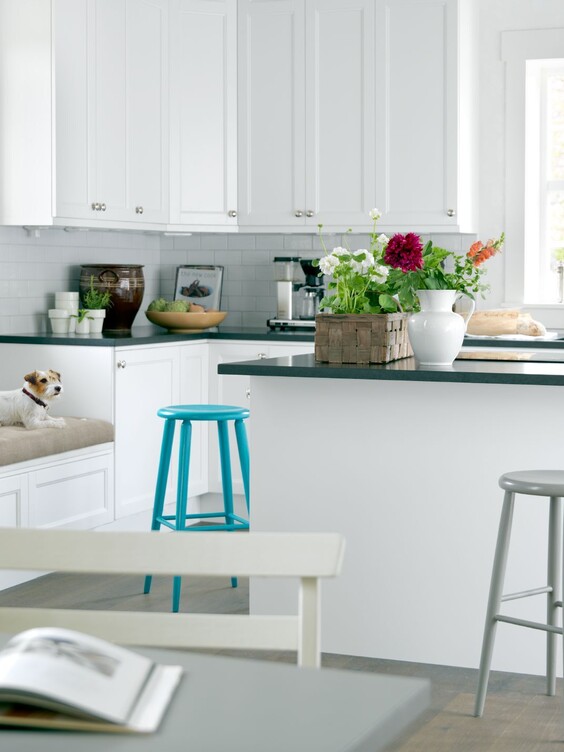 turquoise salle à manger