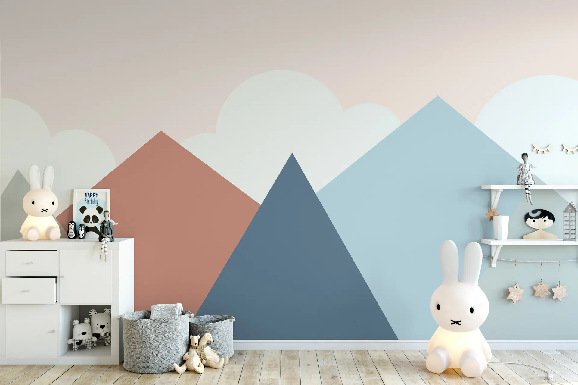 Chambre enfant Fresque colorée