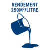 Rendement : 250 m²/L