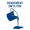 Rendement : 5 m²/L
