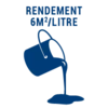 Rendement : 6 m²/L